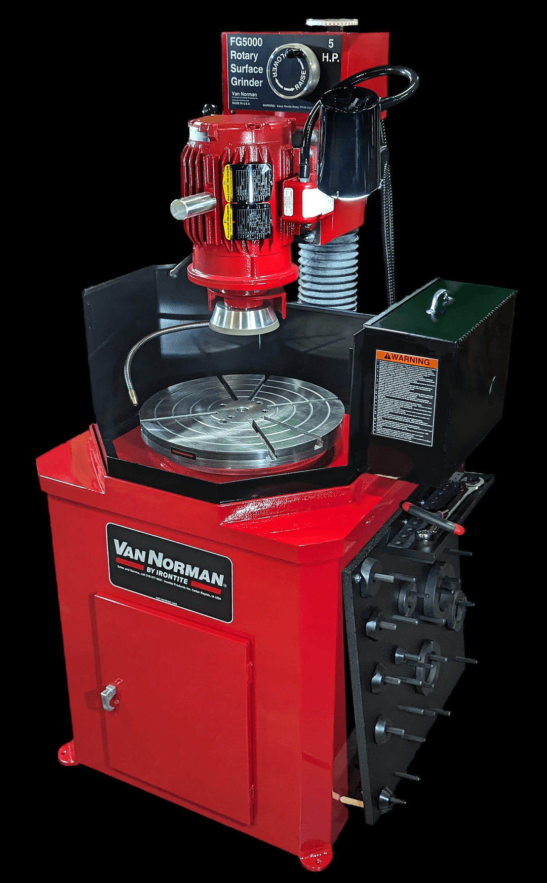 Right Hand side of the Van Norman FG-10,000 Flyweel Grinder